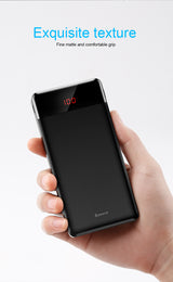 Power Bank 10000 mAh Dual USB LCD Slim Portable External Battery Pack Charger - seasonBlack
