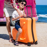2-in-1 Travel Suitcase - Kids Pony Trolley Luggage - 3 kgs - seasonBlack