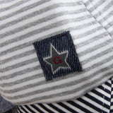 Fashion Striped Baby Cap - Cotton & Adjustable - seasonBlack