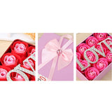 Valentines Day 12 pcs Scented Flowers Roses+ Iron Storage Box Gift - seasonBlack