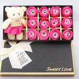 Valentines GIFT for Her - Romantic Scented Bath Rose Petals with Little Bear - seasonBlack