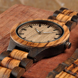 Men's Wooden Watch - Engraved Messages - seasonBlack