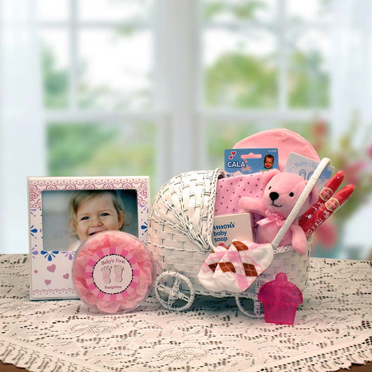 Bundle of Joy New Baby Basket- Pink