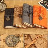PU Leather Traveler's A6 Notebook - Handmade Vintage Cowhide Journal - seasonBlack
