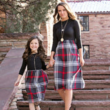 Casual Mother & Daughter Plaid Outfit