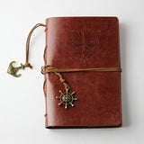 Travelers Journal - Vintage Pirate Anchors - PU Leather - seasonBlack