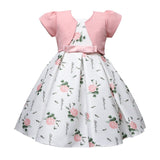 Kid's Designer Floral Dress with Bow Waistband