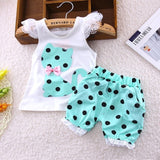 Korean Summer Baby Girls Clothing Set