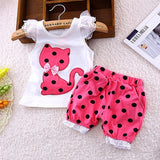 Korean Summer Baby Girls Clothing Set