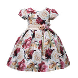 Kid's Designer Floral Dress with Waistband