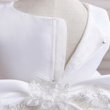 Newborn's White Embroidery Dress with Matching Headwear