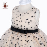 Newborn's Little Stars Tulle Designer Dress with Waistband