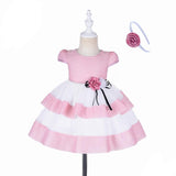 Baby Girl's Designer Party Dress - Pink & White