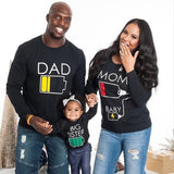 Battery Printed Family Matching Sweatshirts For Winter