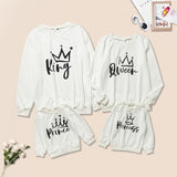 Battery Printed Family Matching Sweatshirts For Winter