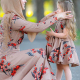 Abaya Enfant Dubai Hijab Muslim Dress,  Saudi Turkish Islamic Clothing Kaftans Caftan Robe for Women and kids