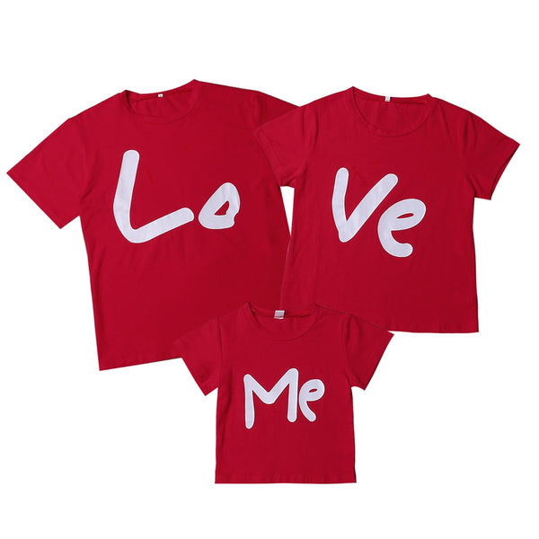 Family Matching Valentine Top Heart Clothes