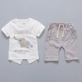 Baby Boy Elephant Print Summer Clothes