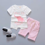 Baby Boy Elephant Print Summer Clothes