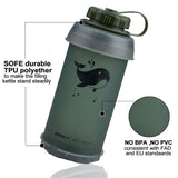 Collapsible TPU Soft Water Bottle - 750ML - seasonBlack
