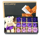 Valentines GIFT for Her - Romantic Scented Bath Rose Petals with Little Bear - seasonBlack