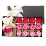 Valentines GIFT for Her - Romantic Scented Bath Rose Petals with Little Bear - seasonBlack