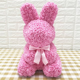 Valentines Day Gift - Forever Lasting Rose Bear, Bunny & Dog - seasonBlack