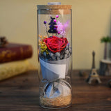 Glowing Preserved Red Rose Glass with Remote Control Valentines Gift for Her - seasonBlack
